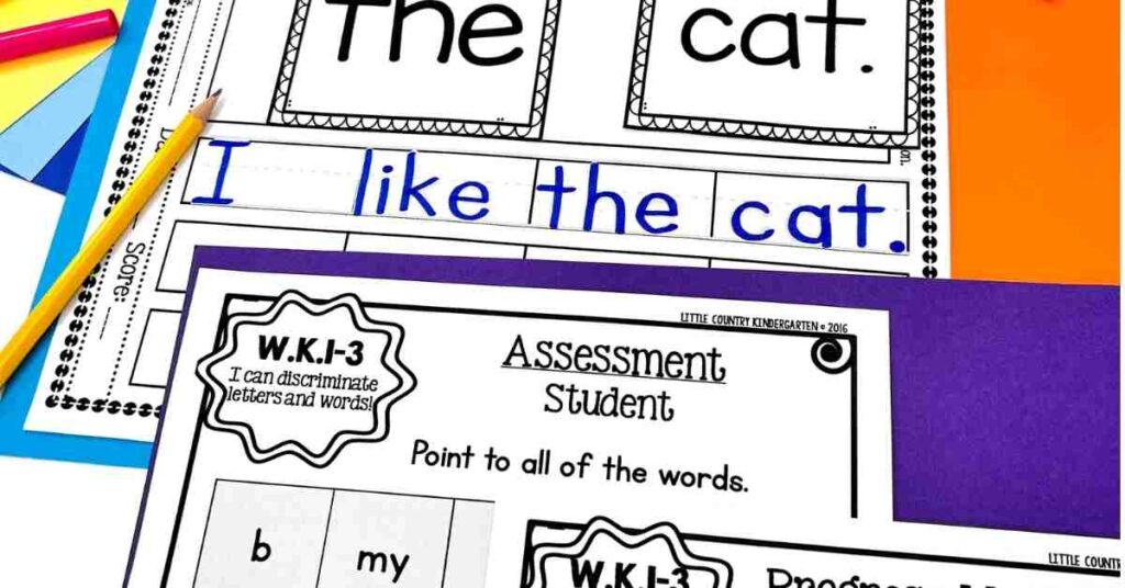 Letter and word and sentence discrimination assessment and progress monitoring