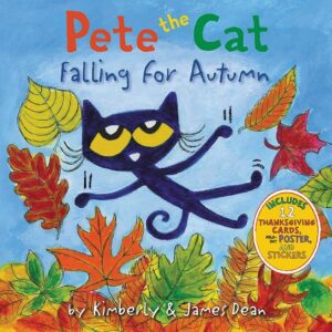 Pete the Cat Falling for Autumn- book cover three of the fall read alouds for kindergarten in September