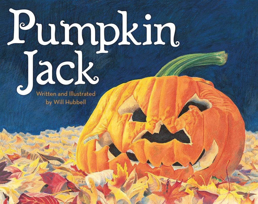 This is the cover of Pumpkin Jack which is book two of the best read alouds for kindergarten in October. It shows a decaying jack o lantern.