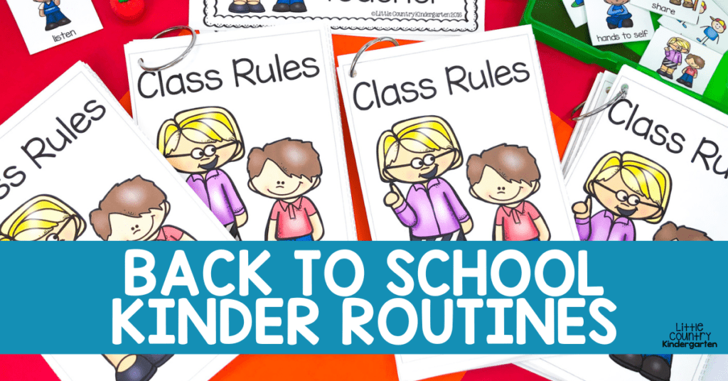 Back to school kindergarten routines featuring class rules adapted books with moveable pieces