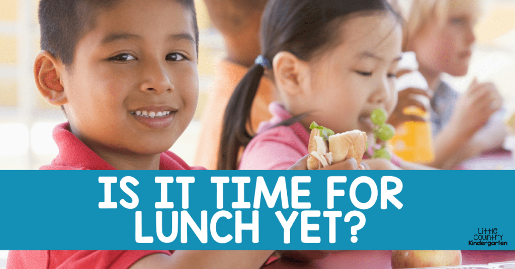 Is it time for lunch yet? Students eating lunch in the cafeteria are shown.