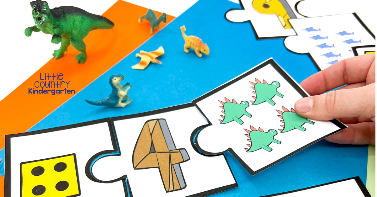 dinosaur puzzle with number 4 three piece puzzle and dinosaurs