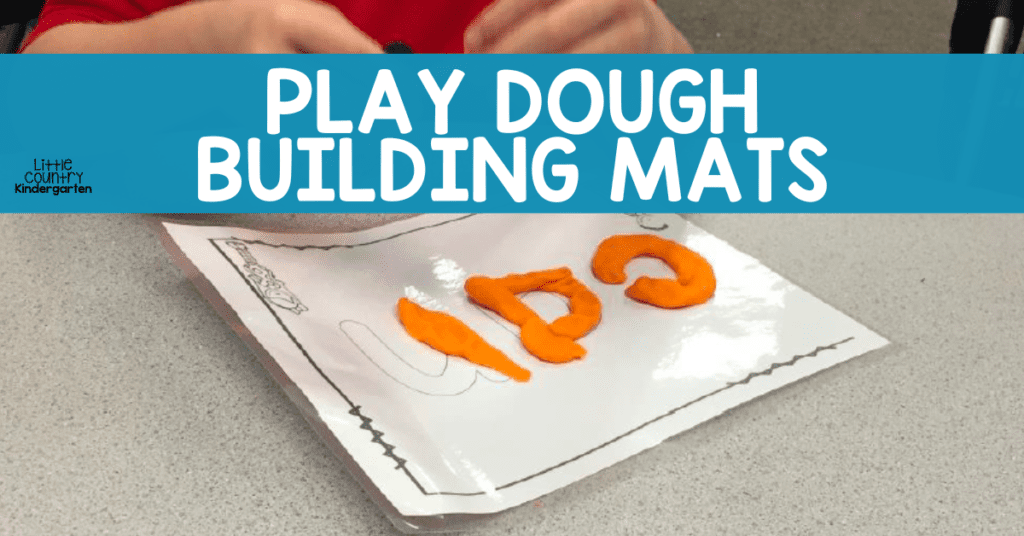 Play doh building mats are one way to strengthen student fine motor skills to improve kindergarten handwriting.