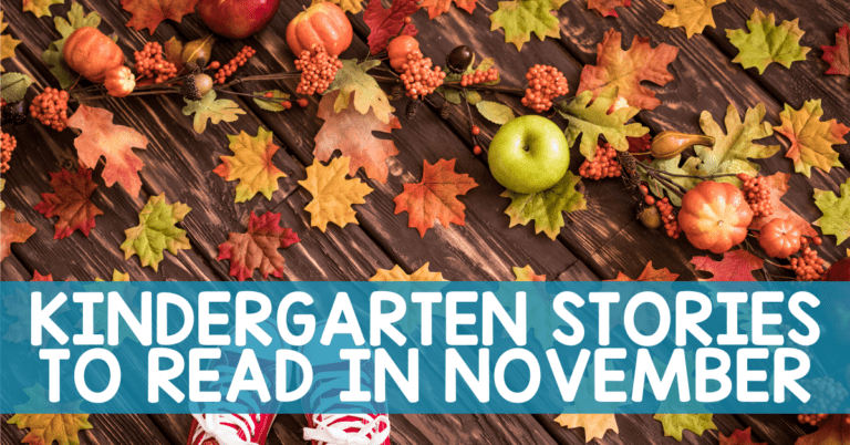 Kindergarten stories to be read in November over fall leaves and apples